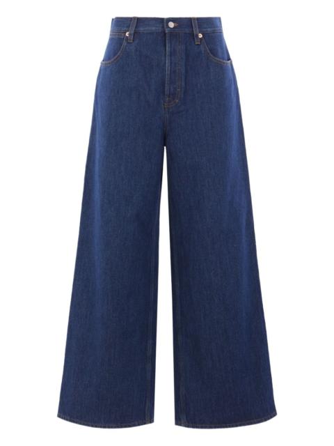 wide-leg cotton jeans
