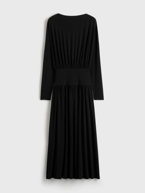 Boatneck jersey dress black