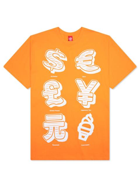 CURRENCY S/S TEE - BRIGHT MARIGOLD