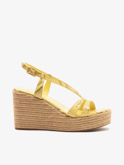 Daphne Espadrille Sandal Lemonade Python Leather