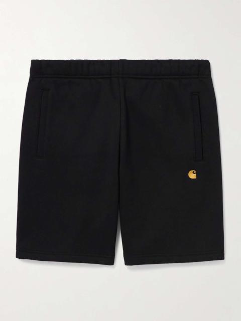 Chase Straight-Leg Logo-Embroidered Cotton-Blend Jersey Shorts
