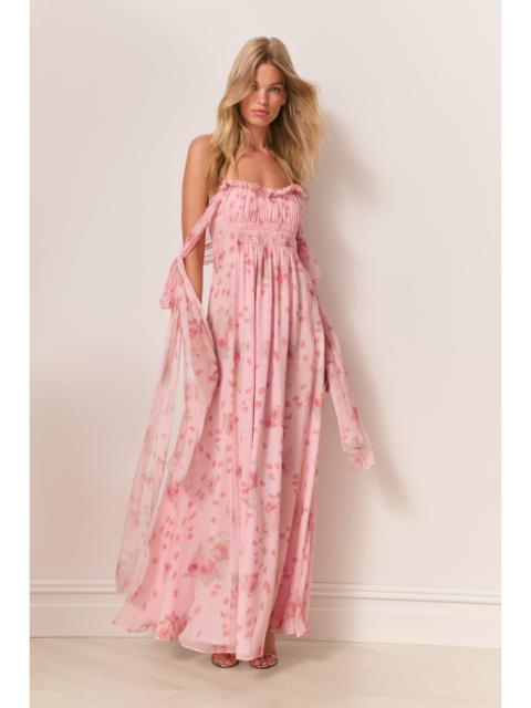 Marlana Floral Silk Chiffon Maxi Dress