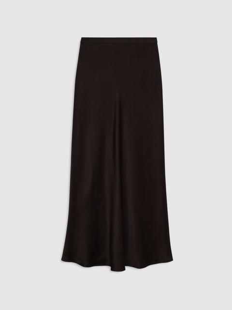Bar Silk Skirt - Deep Brown