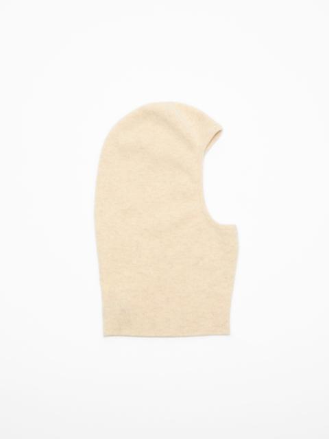 Face logo balaclava beanie - Oatmeal melange