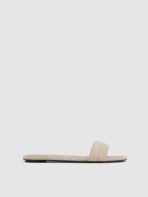 Suede Stitch Detail Slide - Rock