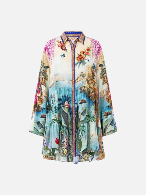 TIERED DRESS WITH COLLAR