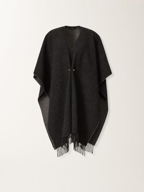 Open wool and cashmere cape