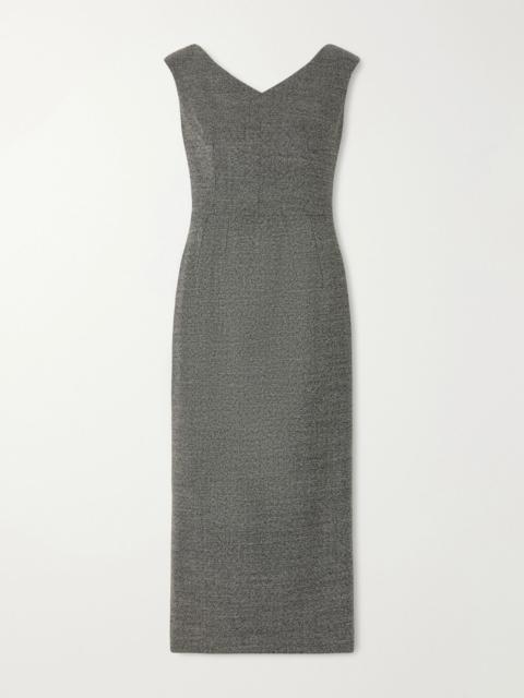 Stretch-wool midi dress Gray