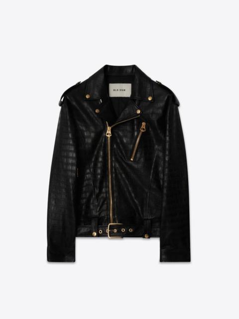 LEATHER JACKET 88 BLACK CROCO