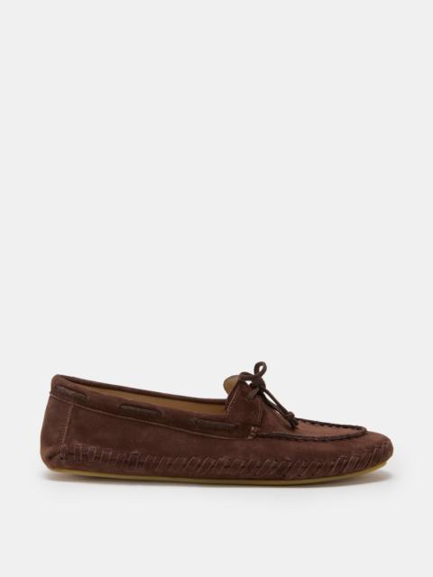 Driver Moccasin / Chocolate Woven Suede