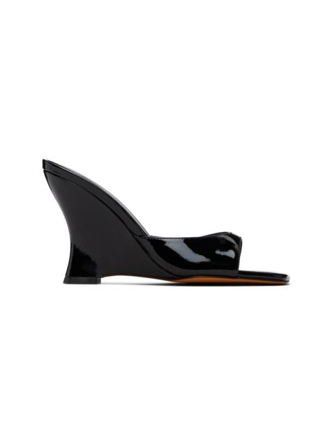 Black Lido Wedge Heeled Sandals