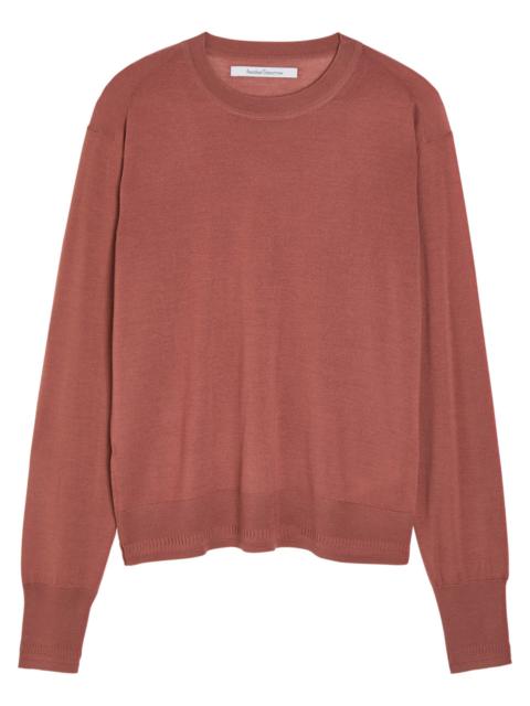 Another Tomorrow Crew-neck Fine-knit T-shirt