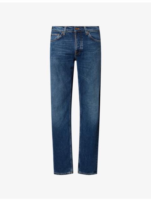 Solid Ollie Straight-Leg Stretch-Denim Jeans
