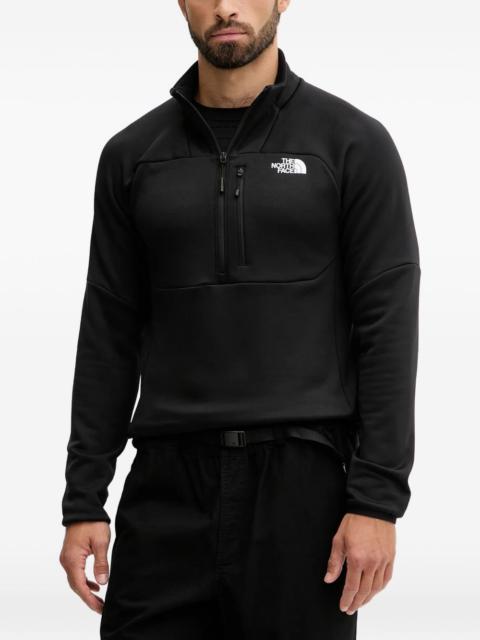 quarter-zip mock-neck sweatshirt