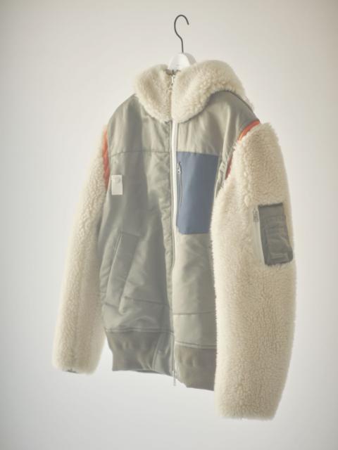 Faux Shearling x Nylon Twill Blouson