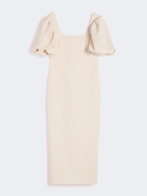 Long jacquard cloque dress - POWDER