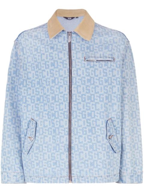 monogram denim Harrington jacket