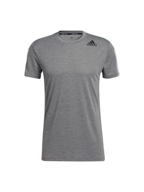 adidas Hrdy 3s Tee Training Sports Short Sleeve Gray GP7655