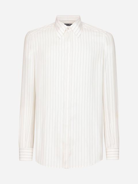 Striped poplin Martini-fit shirt