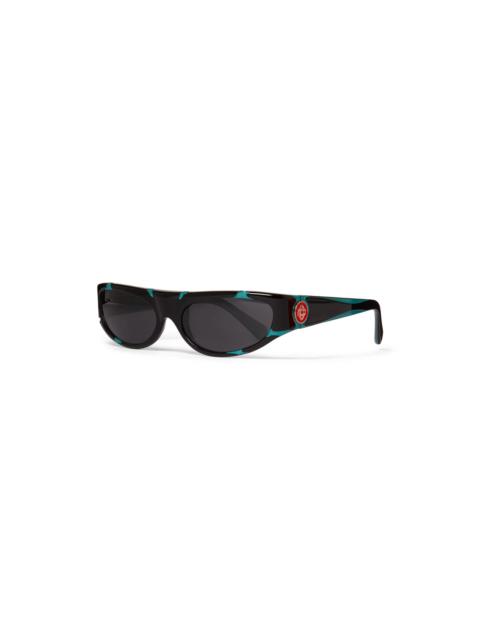 Black & Mint Sport Sunglasses | Casablanca Paris
