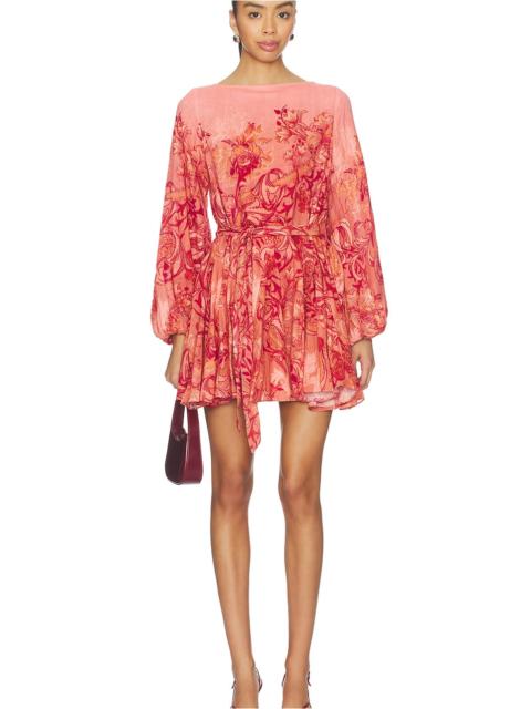 Mini Dress With Tie Up Belt