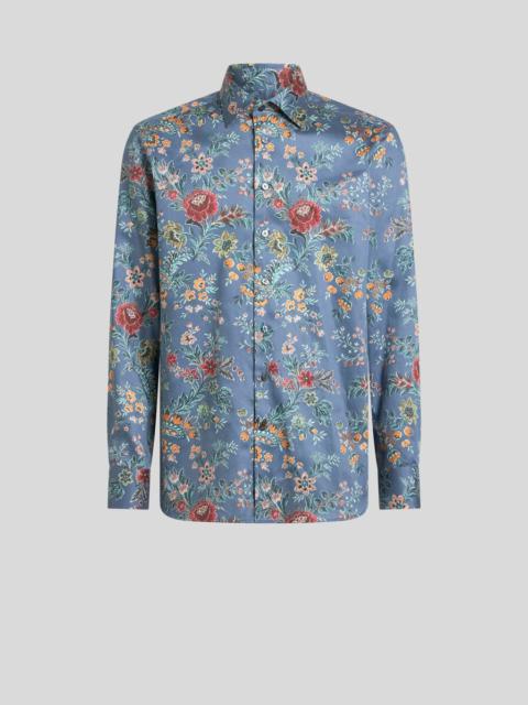 COTTON SHIRT WITH ALL-OVER FLORAL PRINT