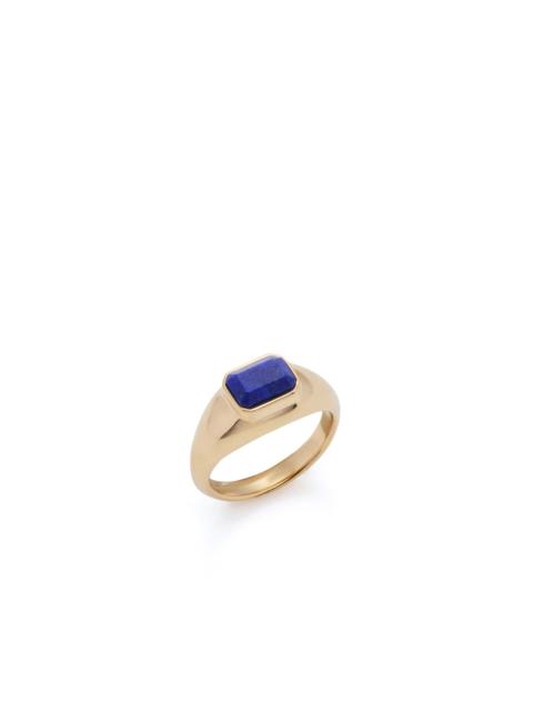 Small Ring in 18K Gold & Lapis Stone