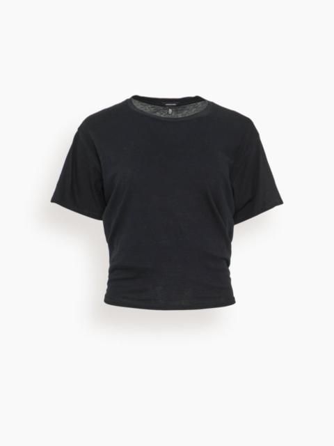 Tight Waist Tee in Black