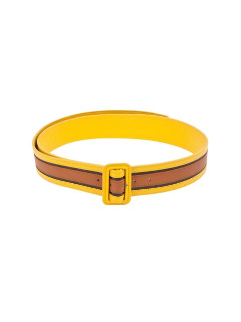 bi-colour leather belt