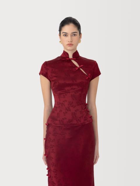 REN SATIN JACQUARD TOP