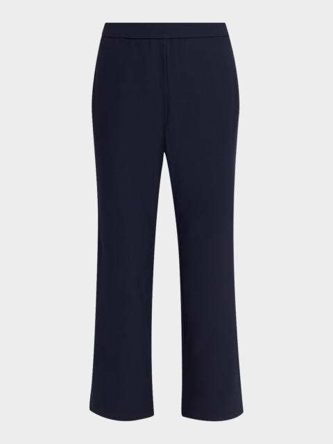 Stretch Ponte Cropped Kick-Flare Pants