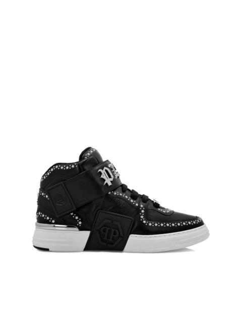 Gothic Plein mid-top sneakers