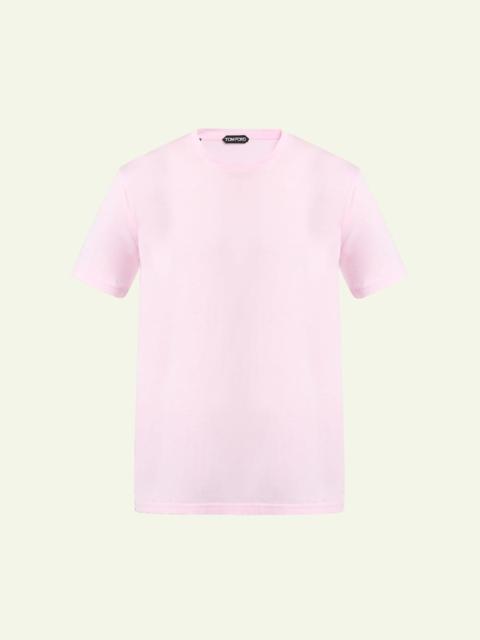 Men's Cotton and Silk Crewneck T-Shirt