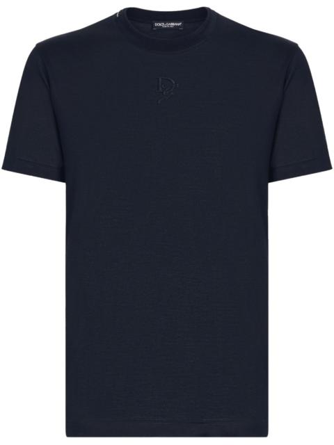 logo silk T-shirt