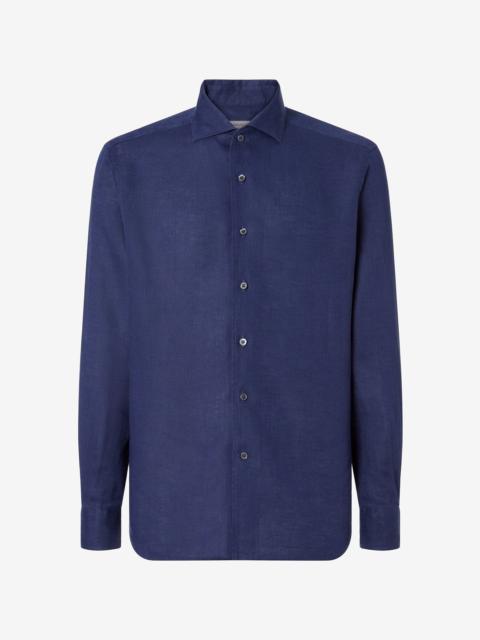 Blue pure linen shirt