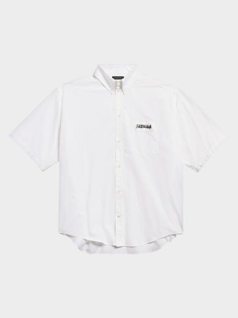 Men's Masking Tape Logo Short-Sleeve Shirt