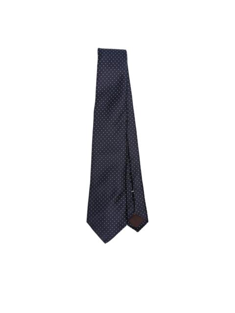 polka-dot silk tie
