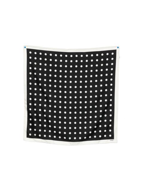 polka dots silk scarf