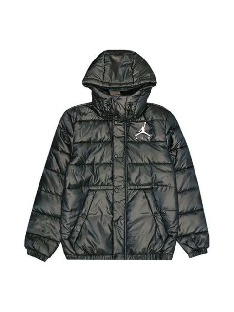 Air Jordan Athleisure Casual Sports warm hooded padded Jacket Black CQ4698-010
