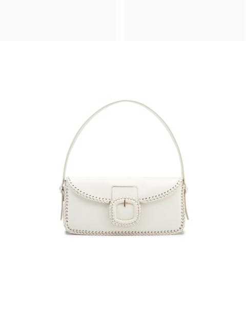 White leather shoulder bag