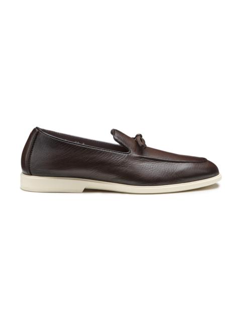 Men's dark brown leather loafer
