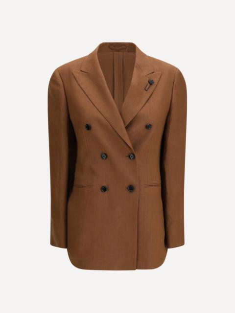 Double-breasted linen Blazer