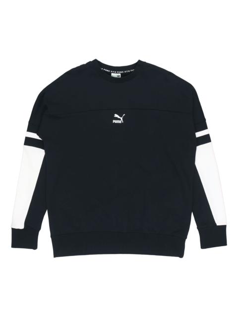 PUMA Casual Sports Round Neck Long Sleeves Black 595872-01