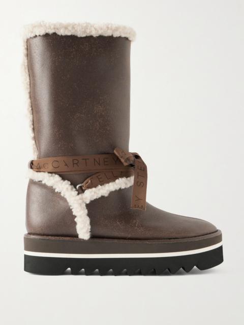 Sneak-elyse Fleece-trimmed Vegetarian Boots