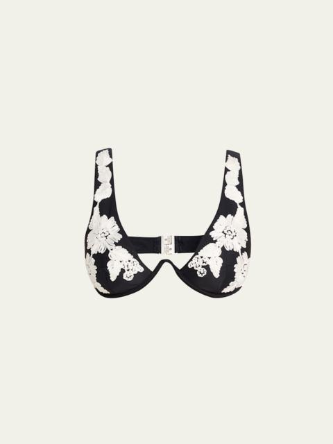 Rosie Floral Underwire Bikini Top