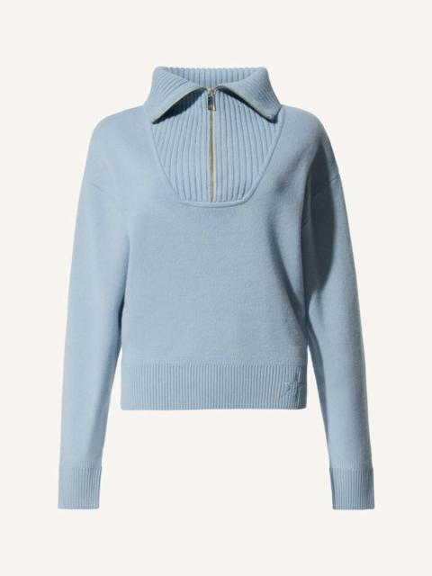 Half Zip Wool & Cashmere Top