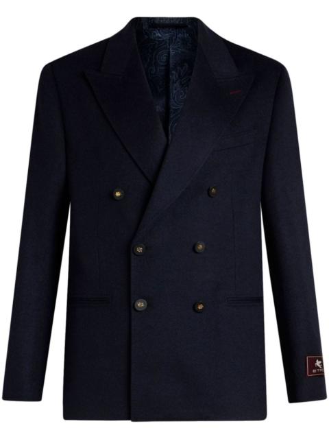 double-breasted cashmere blazer