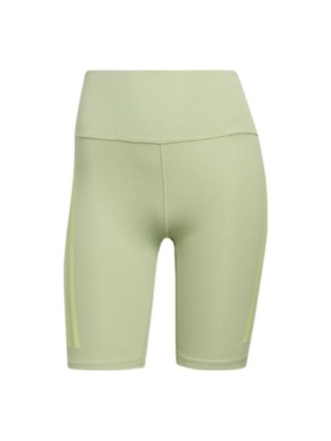 (WMNS) adidas Essentials 3-stripes Waisted Short Leggings 'Green' HD4471