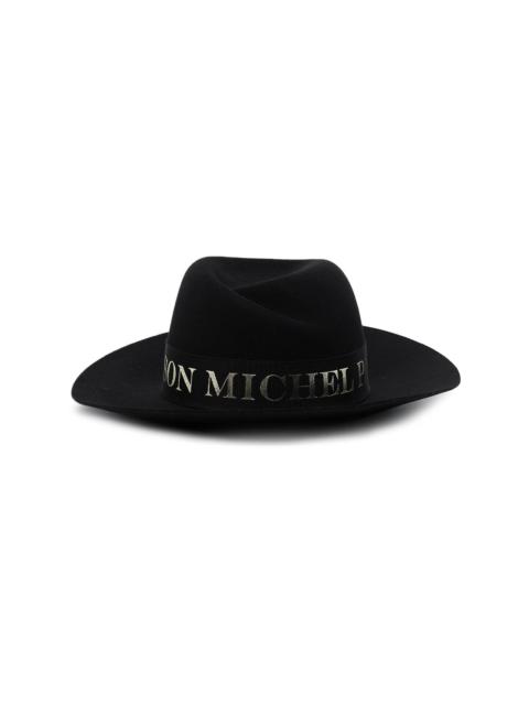 Virginie logo-tape fedora hat