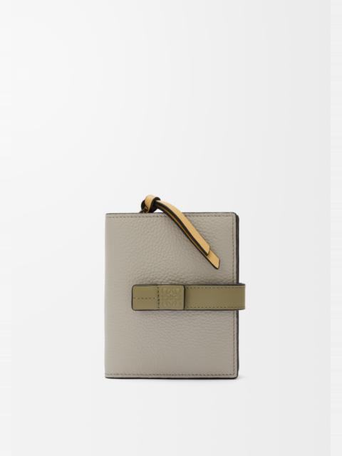 Compact zip wallet in soft grained calfskin
